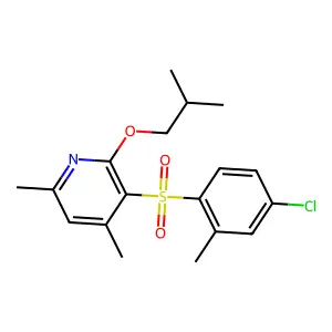 3-[(4-Chloro-2-methylphenyl)sulfonyl]-2-isobutoxy-4,6-dimethylpyridine structure