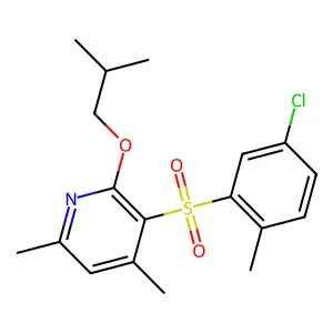 3-[(5-Chloro-2-methylphenyl)sulfonyl]-2-isobutoxy-4,6-dimethylpyridine structure