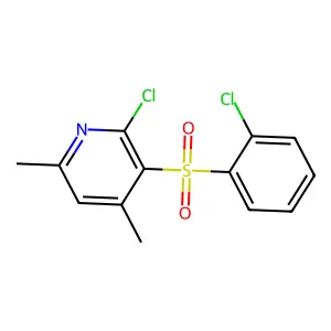 2-Chloro-3-[(2-chlorophenyl)sulfonyl]-4,6-dimethylpyridine structure