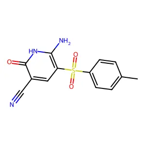 6-Amino-2-hydroxy-5-((4-methylphenyl)sulfonyl)nicotinonitrile structure