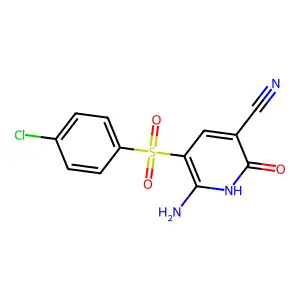 6-Amino-5-[(4-chlorophenyl)sulfonyl]-2-hydroxynicotinonitrile structure