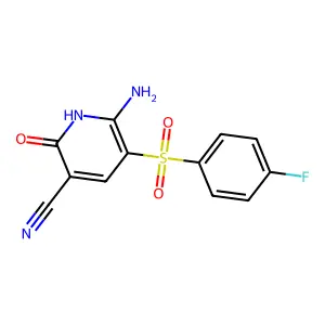 6-Amino-5-[(4-fluorophenyl)sulfonyl]-2-hydroxynicotinonitrile structure