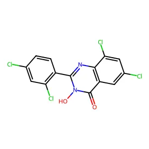 6,8-dichloro-2-(2,4-dichlorophenyl)-3-hydroxy-4(3H)-quinazolinone structure