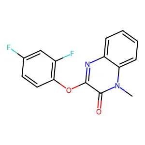 3-(2,4-difluorophenoxy)-1-methyl-2(1H)-quinoxalinone structure