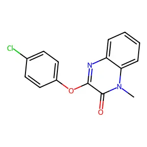 3-(4-chlorophenoxy)-1-methyl-2(1H)-quinoxalinone structure