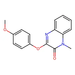 3-(4-methoxyphenoxy)-1-methyl-2(1H)-quinoxalinone structure