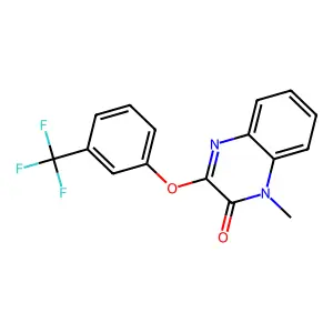 1-methyl-3-[3-(trifluoromethyl)phenoxy]-2(1H)-quinoxalinone structure