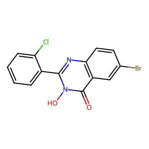 6-bromo-2-(2-chlorophenyl)-3-hydroxy-4(3H)-quinazolinone structure