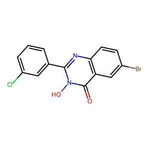 6-bromo-2-(3-chlorophenyl)-3-hydroxy-4(3H)-quinazolinone structure
