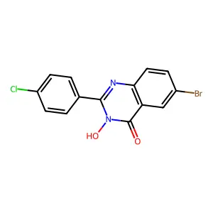 6-bromo-2-(4-chlorophenyl)-3-hydroxy-4(3H)-quinazolinone structure