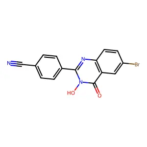 4-(6-Bromo-3-hydroxy-4-oxo-3,4-dihydro-2-quinazolinyl)benzenecarbonitrile structure