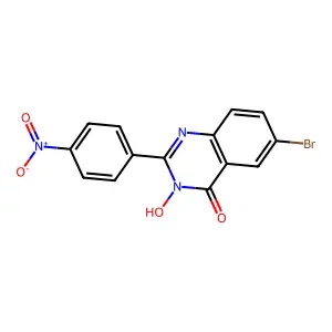 6-bromo-3-hydroxy-2-(4-nitrophenyl)-4(3H)-quinazolinone structure