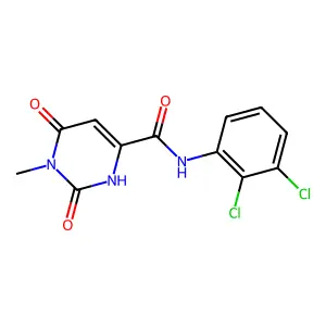 N-(2,3-dichlorophenyl)-6-hydroxy-1-methyl-2-oxo-1,2-dihydro-4-pyrimidinecarboxamide structure