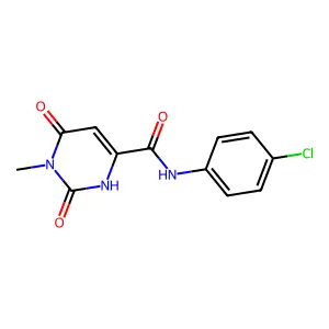 N-(4-chlorophenyl)-6-hydroxy-1-methyl-2-oxo-1,2-dihydro-4-pyrimidinecarboxamide structure
