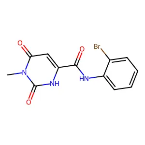 N-(2-bromophenyl)-6-hydroxy-1-methyl-2-oxo-1,2-dihydro-4-pyrimidinecarboxamide structure