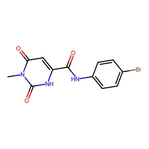 N-(4-bromophenyl)-6-hydroxy-1-methyl-2-oxo-1,2-dihydro-4-pyrimidinecarboxamide structure