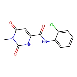 N-(2-chlorophenyl)-6-hydroxy-1-methyl-2-oxo-1,2-dihydro-4-pyrimidinecarboxamide structure