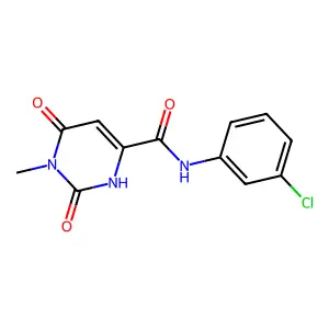 N-(3-chlorophenyl)-6-hydroxy-1-methyl-2-oxo-1,2-dihydro-4-pyrimidinecarboxamide structure