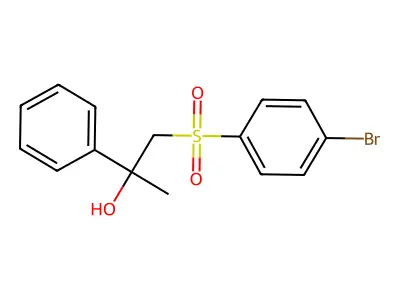 1-[(4-Bromophenyl)sulfonyl]-2-phenyl-2-propanol structure