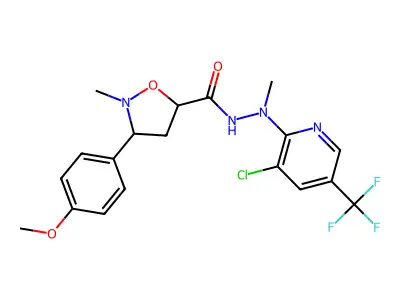 N'-[3-chloro-5-(trifluoromethyl)pyridin-2-yl]-3-(4-methoxyphenyl)-N',2-dimethyl-1,2-oxazolidine-5-carbohydrazide structure