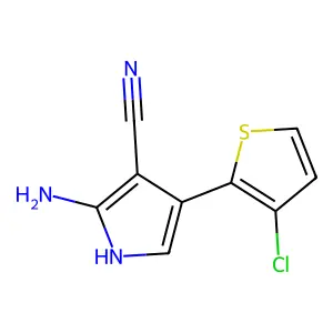2-amino-4-(3-chloro-2-thienyl)-1H-pyrrole-3-carbonitrile structure