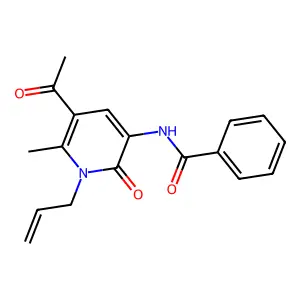 N-(5-acetyl-1-allyl-6-methyl-2-oxo-1,2-dihydro-3-pyridinyl)benzenecarboxamide structure