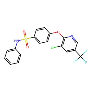 4-[3-chloro-5-(trifluoromethyl)pyridin-2-yl]oxy-N-phenylbenzenesulfonamide structure