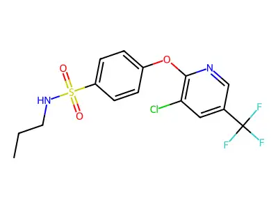 4-{[3-chloro-5-(trifluoromethyl)-2-pyridinyl]oxy}-N-propylbenzenesulfonamide structure