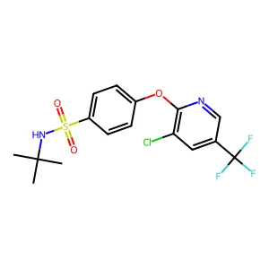 N-(Tert-butyl)-4-((3-chloro-5-(trifluoromethyl)-2-pyridinyl)oxy)benzenesulfonamide structure