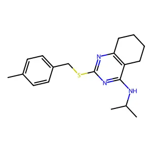 N-isopropyl-2-[(4-methylbenzyl)sulfanyl]-5,6,7,8-tetrahydro-4-quinazolinamine structure