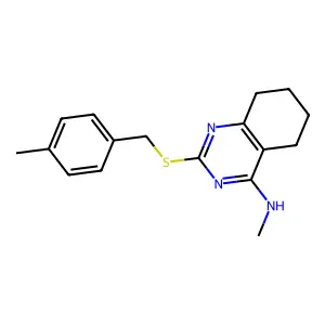 N-methyl-2-[(4-methylbenzyl)sulfanyl]-5,6,7,8-tetrahydro-4-quinazolinamine structure