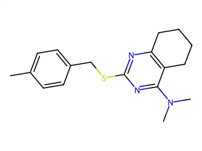 N,N-dimethyl-2-[(4-methylbenzyl)sulfanyl]-5,6,7,8-tetrahydro-4-quinazolinamine structure