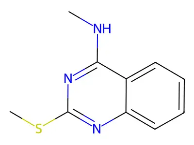 N-methyl-2-(methylsulfanyl)-4-quinazolinamine structure