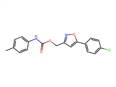 [5-(4-chlorophenyl)-1,2-oxazol-3-yl]methyl N-(4-methylphenyl)carbamate structure