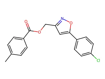 [5-(4-Chlorophenyl)-1,2-oxazol-3-yl]methyl 4-methylbenzoate structure