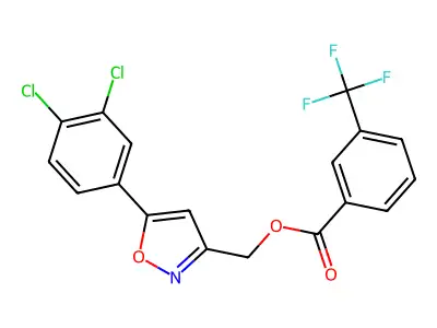 [5-(3,4-Dichlorophenyl)-1,2-oxazol-3-yl]methyl 3-(trifluoromethyl)benzoate structure