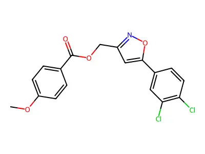 [5-(3,4-Dichlorophenyl)-1,2-oxazol-3-yl]methyl 4-methoxybenzoate structure