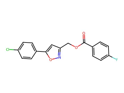 [5-(4-Chlorophenyl)-1,2-oxazol-3-yl]methyl 4-fluorobenzoate structure