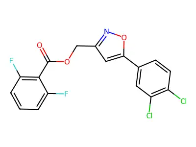 [5-(3,4-Dichlorophenyl)-3-isoxazolyl]methyl 2,6-difluorobenzenecarboxylate structure