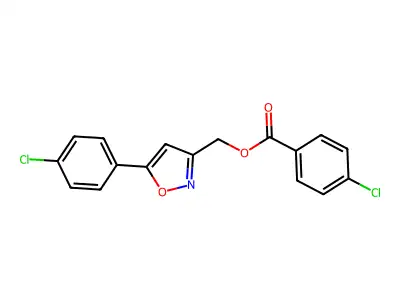 [5-(4-Chlorophenyl)-1,2-oxazol-3-yl]methyl 4-chlorobenzoate structure