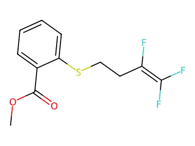 Methyl 2-(3,4,4-trifluorobut-3-enylsulfanyl)benzoate structure