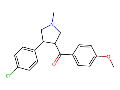 [4-(4-chlorophenyl)-1-methyltetrahydro-1H-pyrrol-3-yl](4-methoxyphenyl)methanone structure