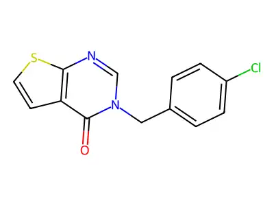 3-(4-chlorobenzyl)thieno[2,3-d]pyrimidin-4(3H)-one structure