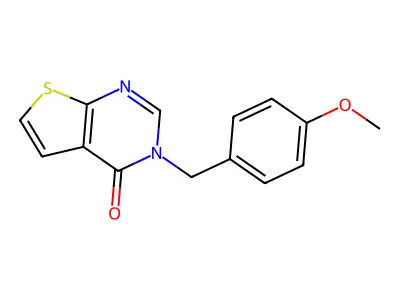 3-(4-methoxybenzyl)thieno[2,3-d]pyrimidin-4(3H)-one structure