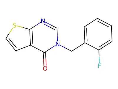 3-(2-fluorobenzyl)thieno[2,3-d]pyrimidin-4(3H)-one structure