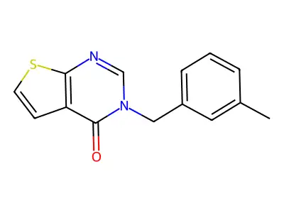 3-(3-methylbenzyl)thieno[2,3-d]pyrimidin-4(3H)-one structure