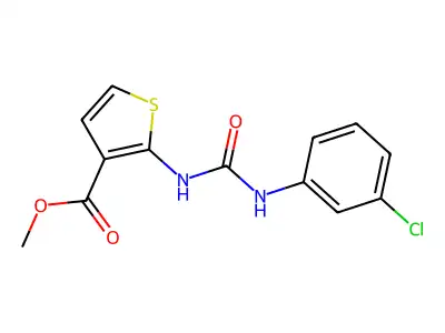 Methyl 2-[(3-chlorophenyl)carbamoylamino]thiophene-3-carboxylate structure