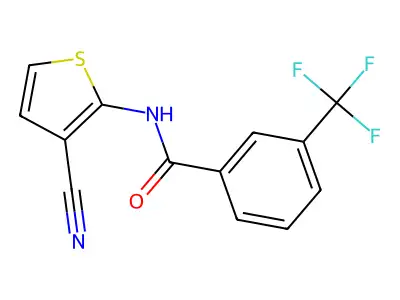 N-(3-cyanothiophen-2-yl)-3-(trifluoromethyl)benzamide structure