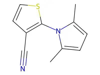 2-(2,5-dimethyl-1H-pyrrol-1-yl)thiophene-3-carbonitrile structure