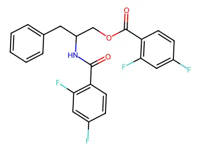 2-[(2,4-Difluorobenzoyl)amino]-3-phenylpropyl 2,4-difluorobenzenecarboxylate structure